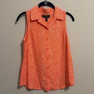 Banana Republic Poppy/bone Sleeveless style Blouse C49
